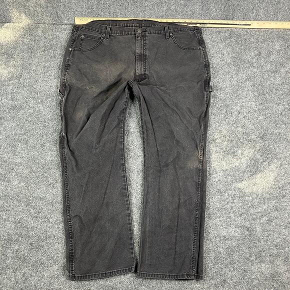 Dickies Jeans Mens 40x30 Black Faded Classic Fit Distressed Workwear Denim Pants - Picture 1 of 8